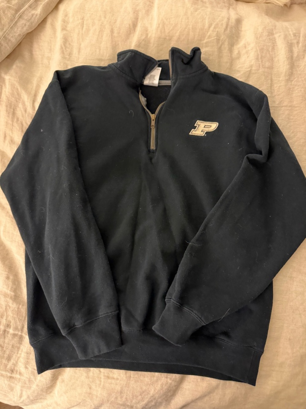 Purdue Gildan Black Quarter-Zip Sweatshirt